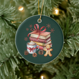 Weihnachtsbücher Lebkuchenbücher Kakao Buchliebhab Keramik Ornament