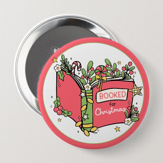 Weihnachtsbücher lesen button (Vorne & Hinten)