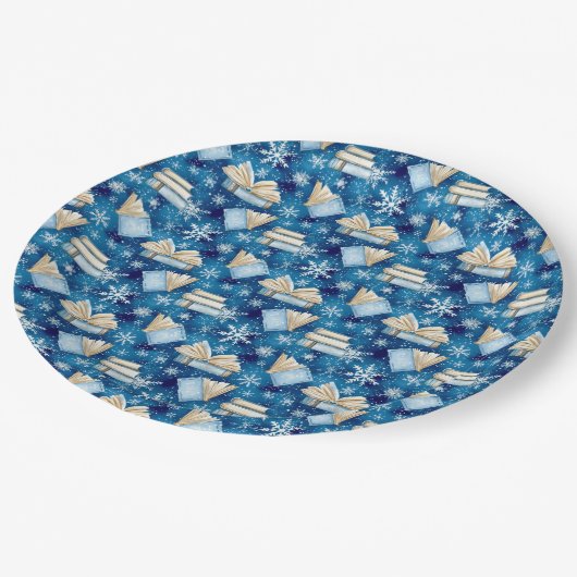 Weihnachtsbücher Pappteller (Schrägansicht)