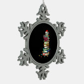 Weihnachtsbücher Weihnachts-Weihnachts-Light-Shirt Schneeflocken Zinn-Ornament (Links)