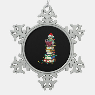 Weihnachtsbücher Weihnachts-Weihnachts-Light-Shirt Schneeflocken Zinn-Ornament