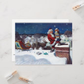 Weihnachtsbücher zu Weihnachten, Karte (Vorderseite/Rückseite Beispiel)