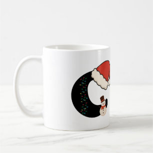 Weihnachtsbuchstabe C Tasse, personalisiertes Weih Kaffeetasse