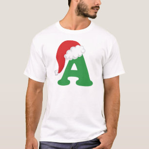 Weihnachtsbuchstabe ein Alphabet-Shirt T-Shirt