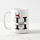 Weihnachtsbuchstabe H Alphabet Kaffeetasse (Links)