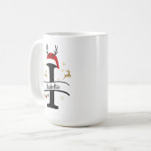 Weihnachtsbuchstabe I Alphabet Kaffeetasse (Vorderseite Links)