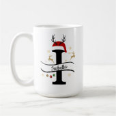Weihnachtsbuchstabe I Alphabet Kaffeetasse (Links)