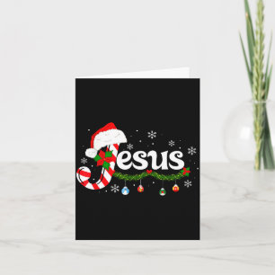 Weihnachtsbuchstabe J für Jesus christlicher Zucke Karte
