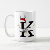Weihnachtsbuchstabe K Alphabet Kaffeetasse (Links)