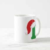 Weihnachtsbuchstabe L Alphabet Kaffeetasse (VorderseiteRechts)