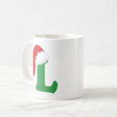 Weihnachtsbuchstabe L Alphabet Kaffeetasse (Vorderseite Links)