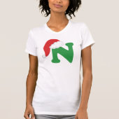 Weihnachtsbuchstabe- Nalphabet T-Shirt (Vorderseite)