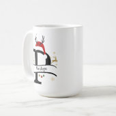 Weihnachtsbuchstabe P Alphabet Kaffeetasse (Vorderseite Links)
