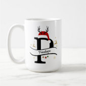 Weihnachtsbuchstabe P Alphabet Kaffeetasse (Links)