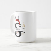 Weihnachtsbuchstabe S Alphabet Kaffeetasse (Vorderseite Links)