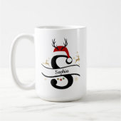 Weihnachtsbuchstabe S Alphabet Kaffeetasse (Links)