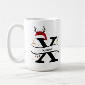 Weihnachtsbuchstabe X Alphabet Kaffeetasse (Links)