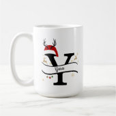 Weihnachtsbuchstabe Y Alphabet  Kaffeetasse (Links)