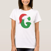 Weihnachtsbuchstabeg-Alphabet T-Shirt (Vorderseite)
