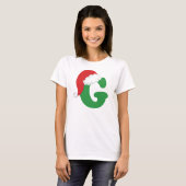 Weihnachtsbuchstabeg-Alphabet T-Shirt (Vorne ganz)