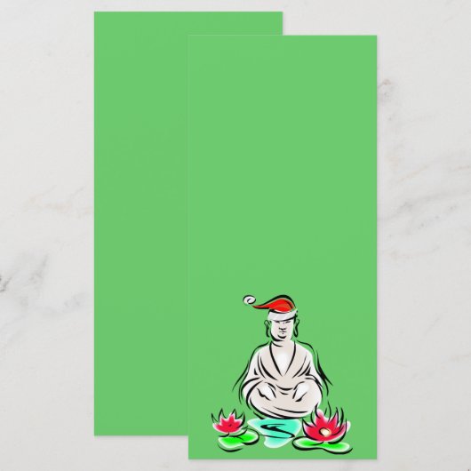 WeihnachtsBuddha zeichnend (Vorne/Hinten)