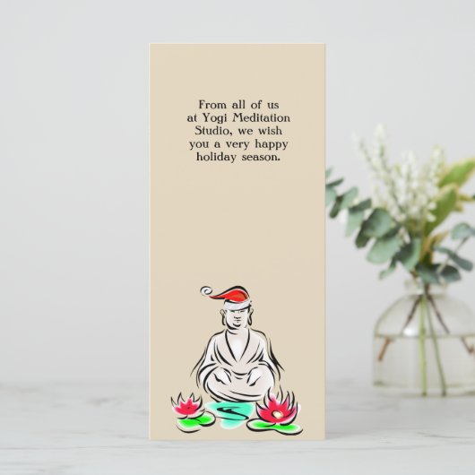 WeihnachtsBuddha zeichnend (Stehend Vorderseite)