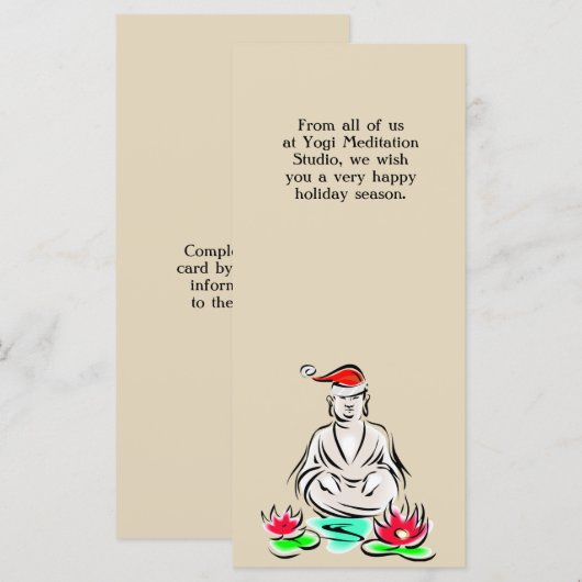 WeihnachtsBuddha zeichnend (Vorne/Hinten)