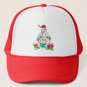 WeihnachtsBuddha zeichnend Truckerkappe