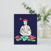 Weihnachtsbuddhazeichnen Feiertagspostkarte (Stehend Vorderseite)
