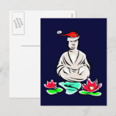 Weihnachtsbuddhazeichnen Feiertagspostkarte (Vorne/Hinten)