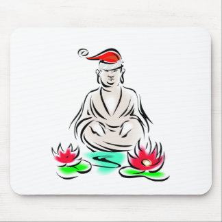 Weihnachtsbuddhazeichnen Mousepad