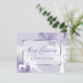 Weihnachtsbudget Abstrakt Lila Winterbaum (Stehend Vorderseite)