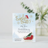 Weihnachtsbudget Kinderdusche Einladung (Stehend Vorderseite)