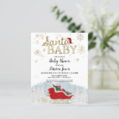 Weihnachtsbudget Kinderdusche Einladung (Stehend Vorderseite)