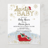 Weihnachtsbudget Kinderdusche Einladung (Vorderseite)