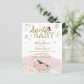 Weihnachtsbudget Kinderdusche Einladung (Stehend Vorderseite)