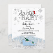 Weihnachtsbudget Kinderdusche Einladung (Vorne/Hinten)