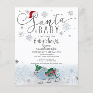 Weihnachtsbudget Kinderdusche Einladung