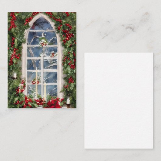 Weihnachtsbudget Mini Mitteilungskarte (Vorne/Hinten)