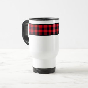 Weihnachtsbüffalo Kariert Travel Tasse