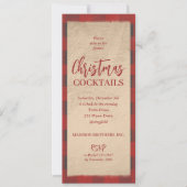 Weihnachtsbüffalo Kariertes Party Einladung (Vorderseite)