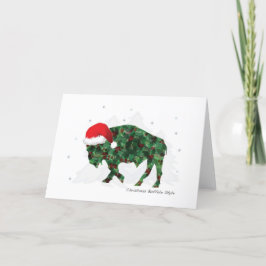 Weihnachtsbüffel Feiertagskarte