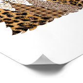 Weihnachtsbüffel karierte Weihnachtsbäume leopard Poster (Ecke)