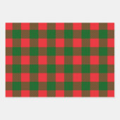 Weihnachtsbüffel - Kariertes Wrapping Paper Geschenkpapier Set (Vorderseite 3)