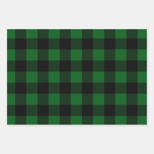 Weihnachtsbüffel - Kariertes Wrapping Paper Geschenkpapier Set (Vorderseite 2)