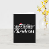 Weihnachtsbüffel Schwarz und Weiß Kariert für Männ Karte (Gelbe Blume)