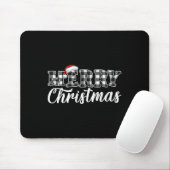 Weihnachtsbüffel Schwarz und Weiß Kariert für Männ Mousepad (Mit Mouse)