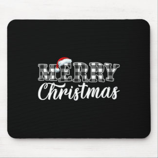 Weihnachtsbüffel Schwarz und Weiß Kariert für Männ Mousepad