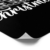 Weihnachtsbüffel Schwarz und Weiß Kariert für Männ Poster (Ecke)