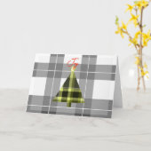 Weihnachtsbüffelmuster Einfach Karte (Gelbe Blume)